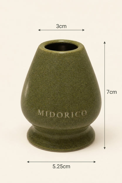 Engraved Ceramic Matcha Whisk Holder - Two Colours